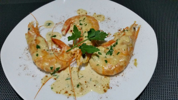Gambas à la crème