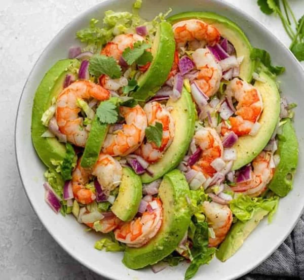 Salade d’avocat aux crevettes