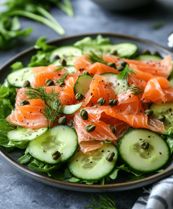 Salade au saumon fumé