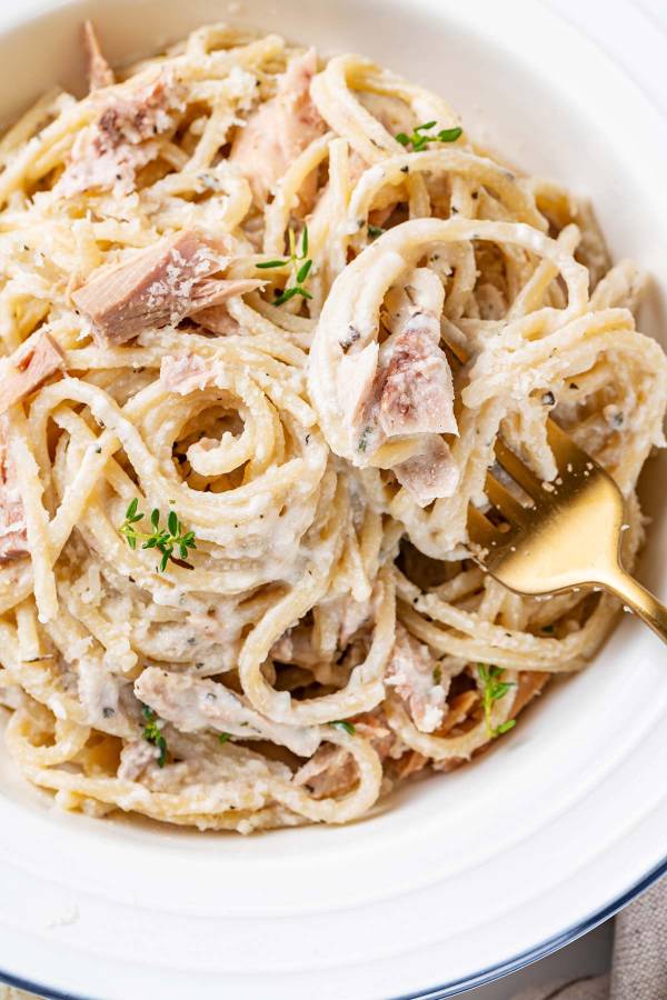 Spaghetti au thon et fromage