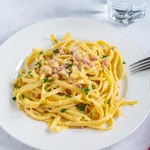 Tagliatelle carbonara (boeuf)